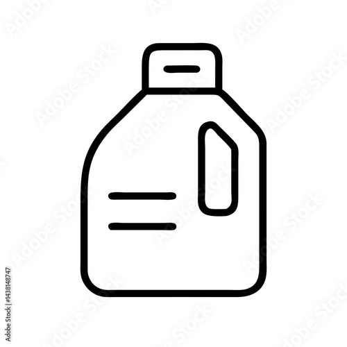 detergent bottle line art icon vector illustration