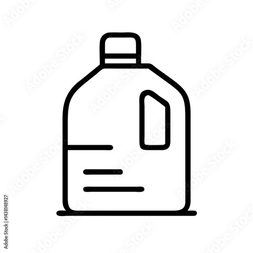 floor cleaner bottle line art icon vector illustration