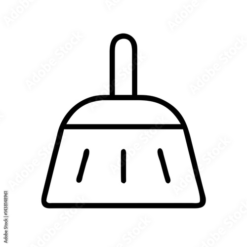 dustpan line art icon vector illustration