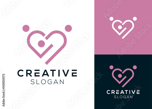 Family love or love with family logo design