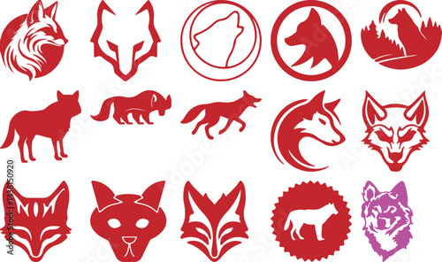 Wolf simple icon. Vector ICON all icon Viktor
