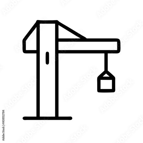 construction crane icon vector illustration