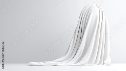 White Fabric Drape over a Form