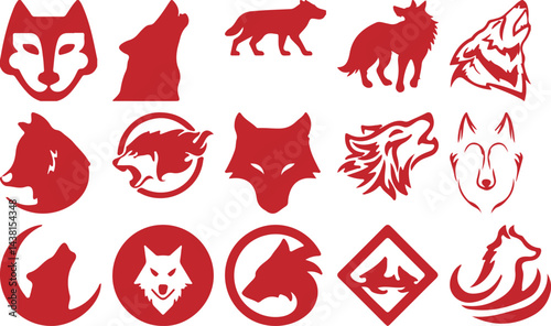 Wolf simple icon. Vector ICON all icon Viktor