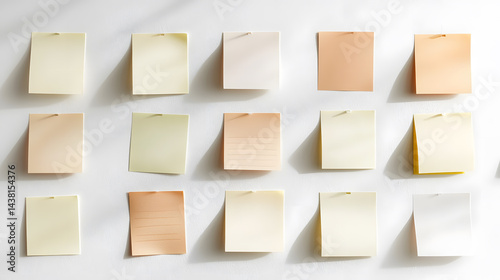 Wallpaper Mural Creative workspace organization office visual content minimalist environment aesthetic view sticky notes grid arrangement Torontodigital.ca