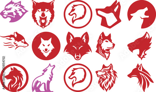 Wolf simple icon. Vector ICON all icon Viktor