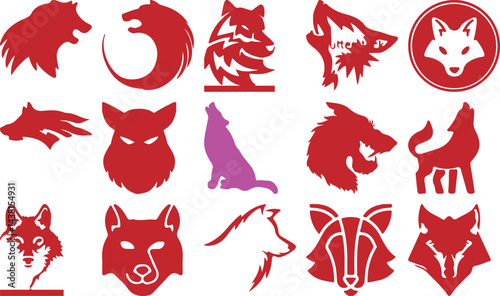 Wolf simple icon. Vector ICON all icon Viktor
