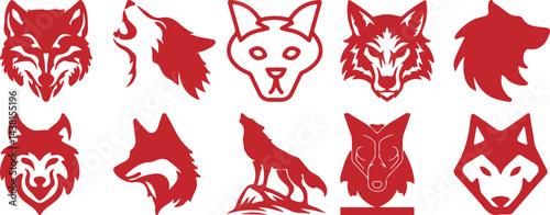 Wolf simple icon. Vector ICON all icon Viktor