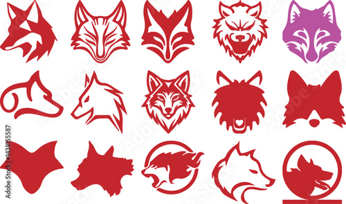 Wolf simple icon. Vector ICON all icon Viktor