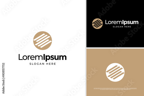 Minimalist roof house real estate business logo design template