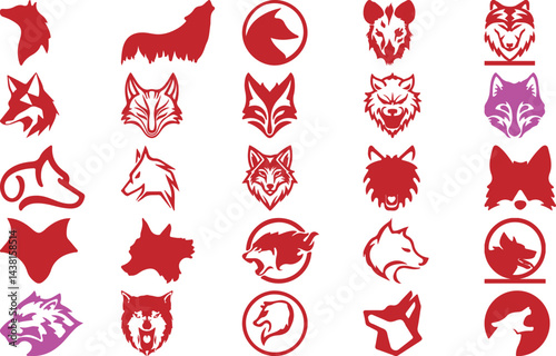 Wolf simple icon. Vector ICON all icon Viktor