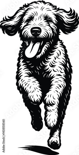 Dog Jumping Vector Silhouette, Playful Dog Design, Active Dog Artwork, Leaping Dog Illustration, Energetic Dog Graphic, Happy Dog Clipart, Jumping Dog Cricut Design for T-Shirt or Sports Art