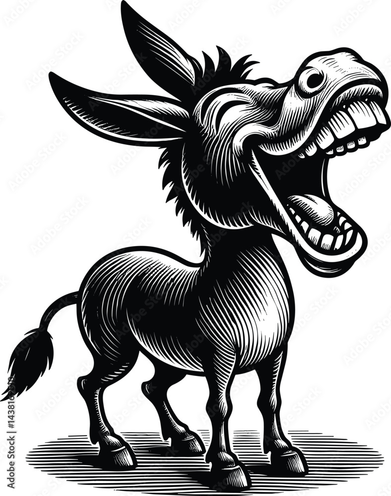 custom made wallpaper toronto digitalLaughing Donkey Vector Silhouette, Funny Farm Animal Design, Cartoon Donkey Clipart, Happy Donkey Illustration, Laughing Mule Artwork, Hilarious Donkey Face, Rustic Donkey Cricut Design for T-Shirt
