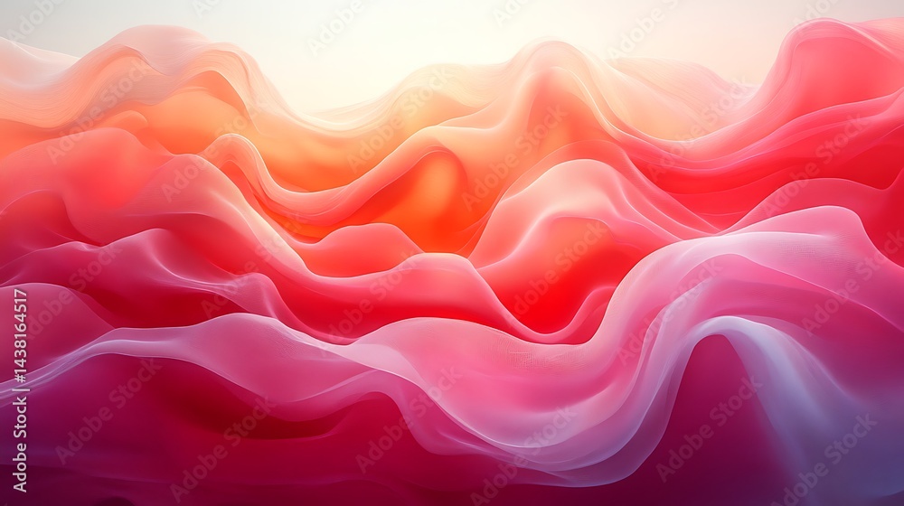 Obraz premium Abstract Pink and Orange Wave Pattern Design
