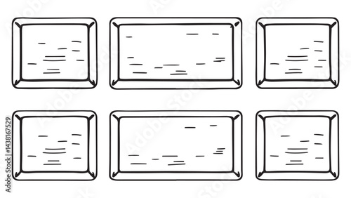 Doormat set line art