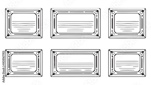 Doormat set line art