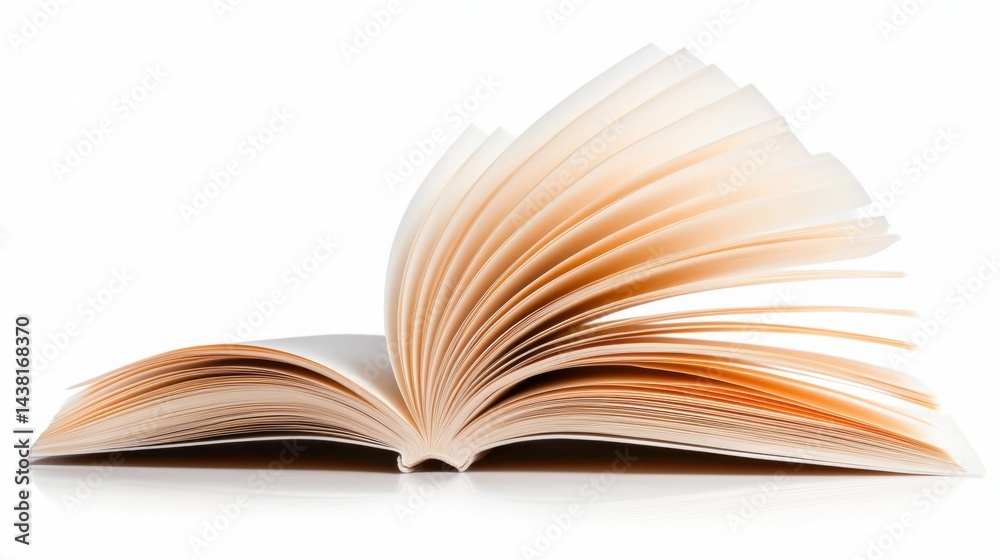 Fototapeta premium An open book on a white background