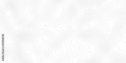 White topography topology vector white background fresh contour map texture. white seamless pattern Abstract background with a wave Topography and geography map grid abstract backdrop.	
