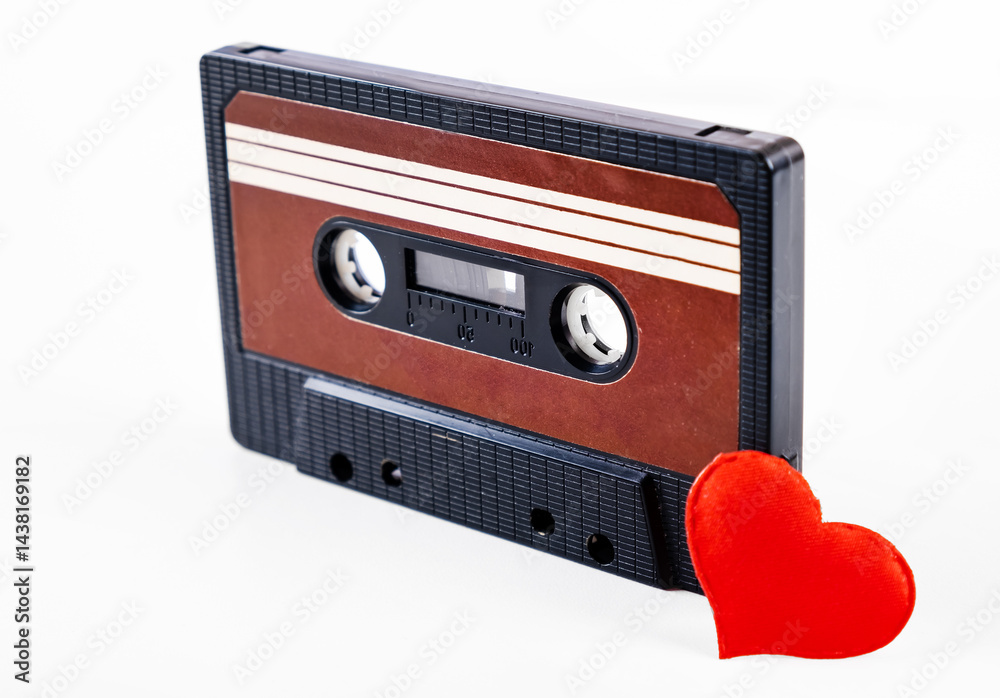 Old Audio Cassette with a Heart