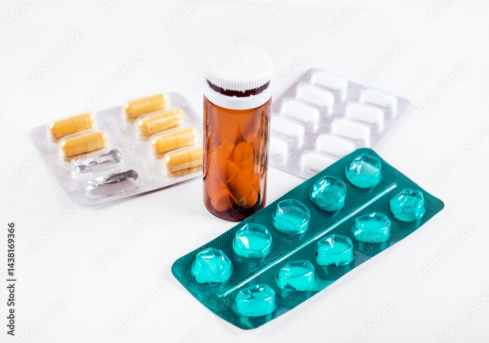 Pills on the White