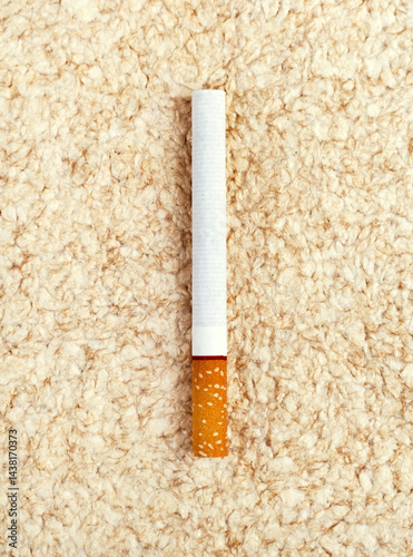Obraz na płótnie Cigarette on Textile Background w salonie