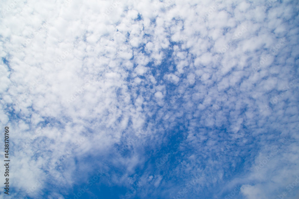 blue sky with clouds closeup