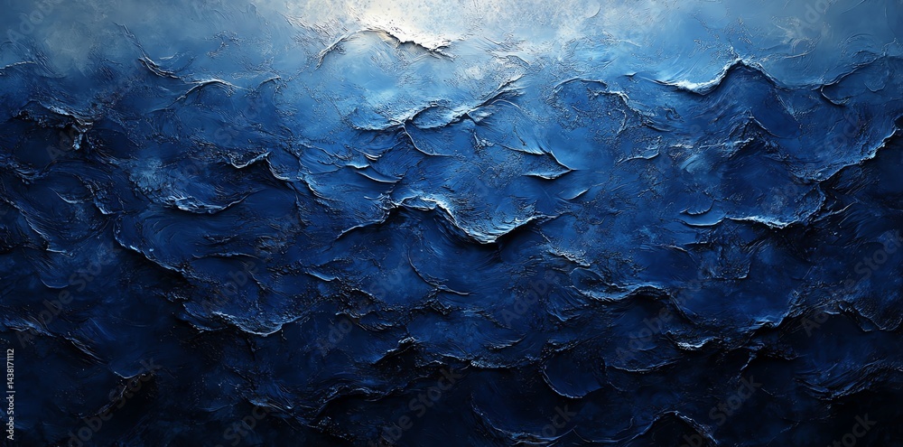 Deep Blue Abstract Texture Painting Deep Blue Abstract Texture Painting