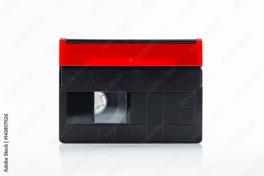 Mini DV cassette tape isolated on white background