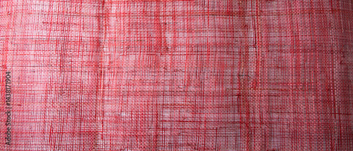 Obraz na płótnie Top view Background texture of red cotton woven fabric. w salonie