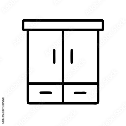 closet line art icon vector illustration