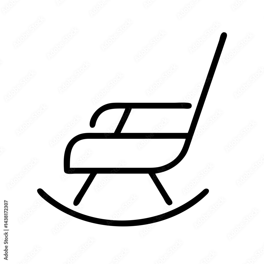 rocking chair icon vector illustration rocking chair icon vector illustration