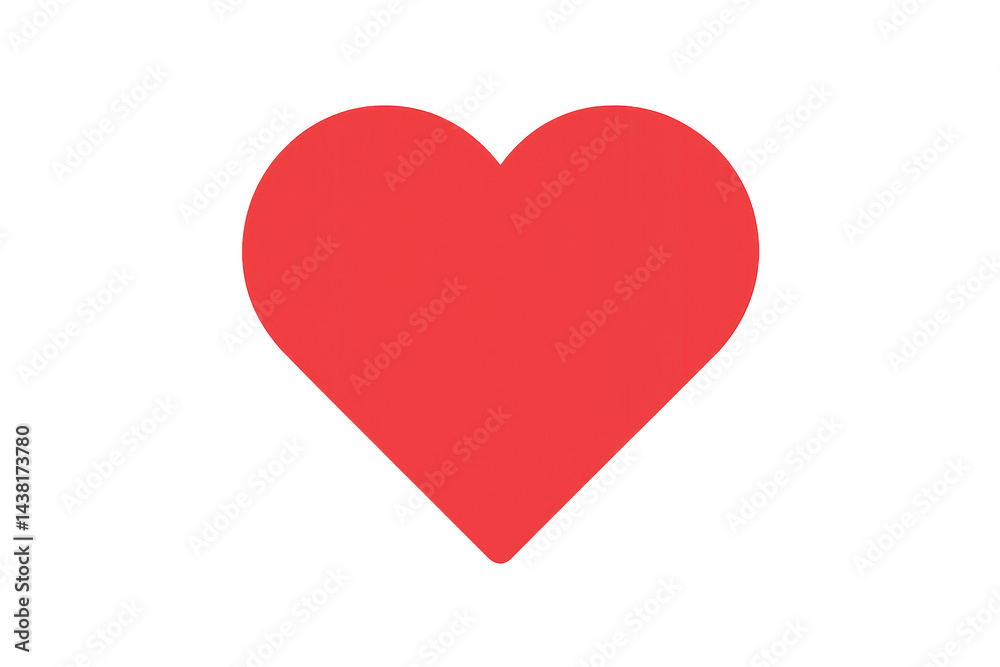 A bold red heart symbol representing love and affection. A bold red heart symbol representing love and affection.