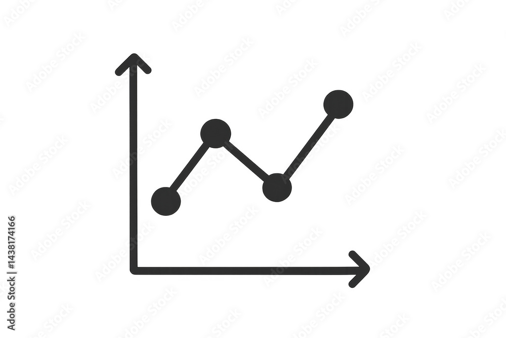 A line graph with data points connected by straight lines and labeled axes.