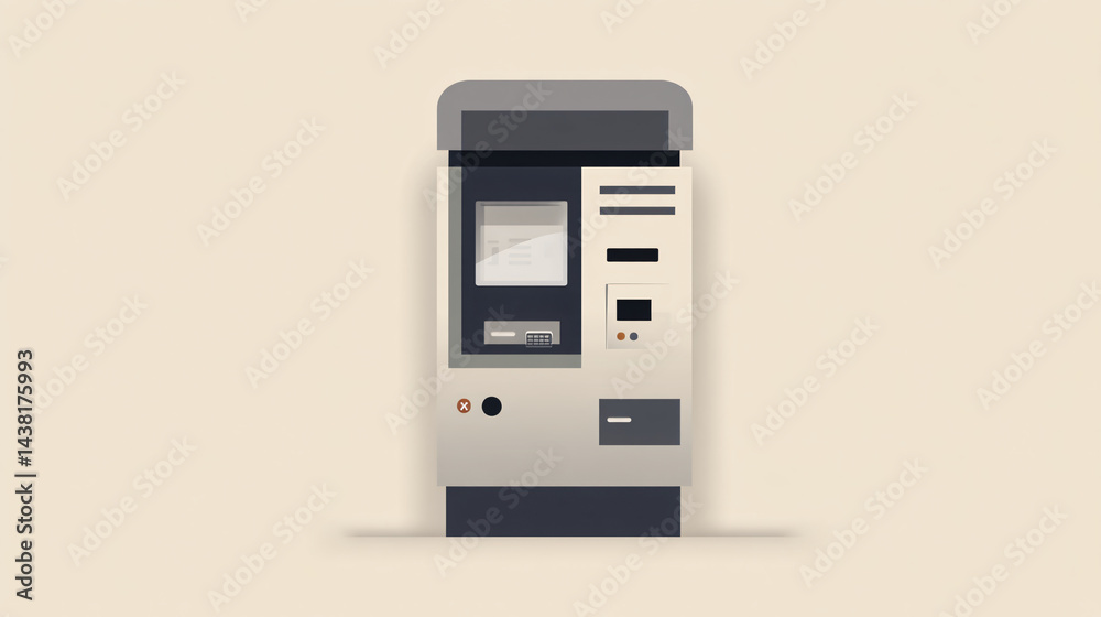 Ticket machine terminal icon - transport illustration Ticket machine terminal icon - transport illustration