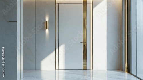 Wallpaper Mural Modern door in a luxurious interior showcasing architectural design, real estate Torontodigital.ca