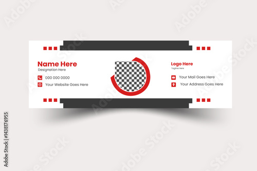 Email signature design or email footer and personal social media cover template 
