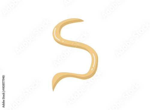 set of an Parasite Disease Hookworm Illustration