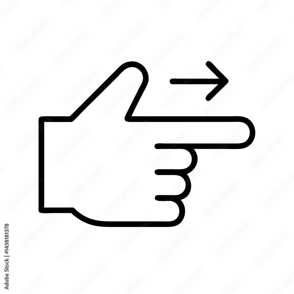 go right line art icon vector illustration go right line art icon vector illustration