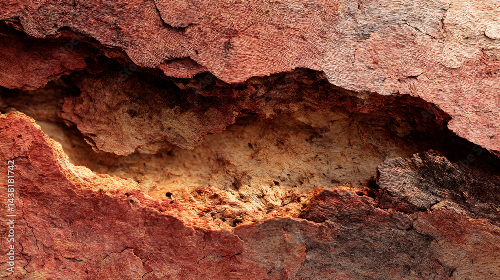 Fototapeta premium Close up of eroded rock formation texture background for geology and earth science study material use