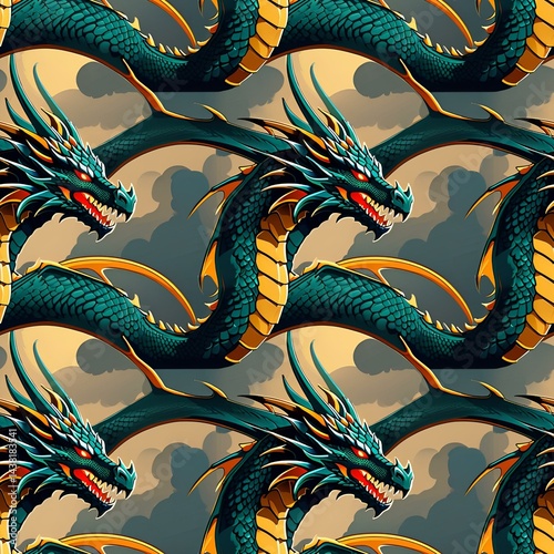 dragons in mythic looping style