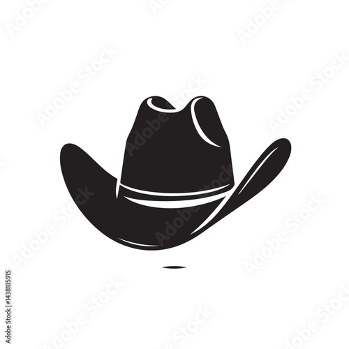 Cowboy Hat Minimal Outline Silhouette