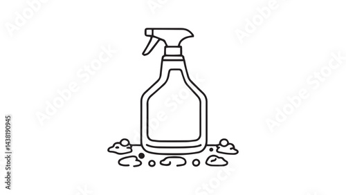 Floor cleaner line art