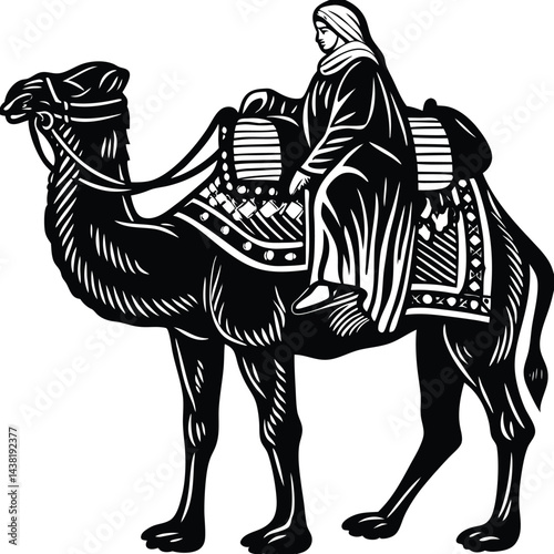 camels in the desert
