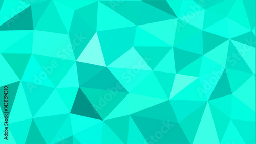 Abstract polygon design in vibrant turquoise shades. Perfect as a versatile background for design, presentations, or creative projects. Contemporary, minimalistic, and stylish geometric art.