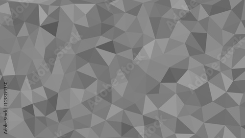 Gray abstract background featuring polygonal, triangular patterns creating a modern geometric design. Perfect for contemporary, minimalist, or technology-related themes and concepts.