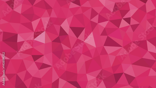 Abstract Pink Triangular Pattern with Polygon Shapes