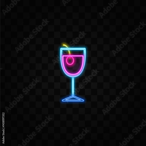 Alcoholic drink icon. neon beer. drink.