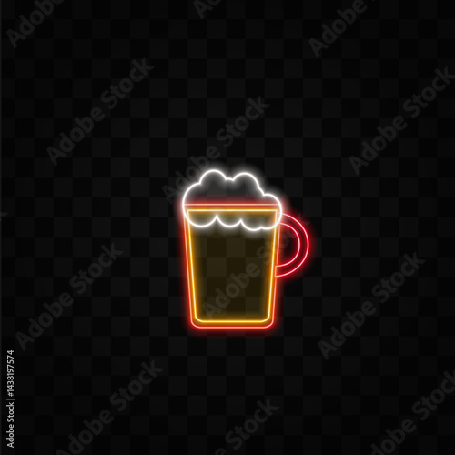 alcoholic drink with orange, lemon and cherry. Summer aperitif tropical vertical print. neon style.