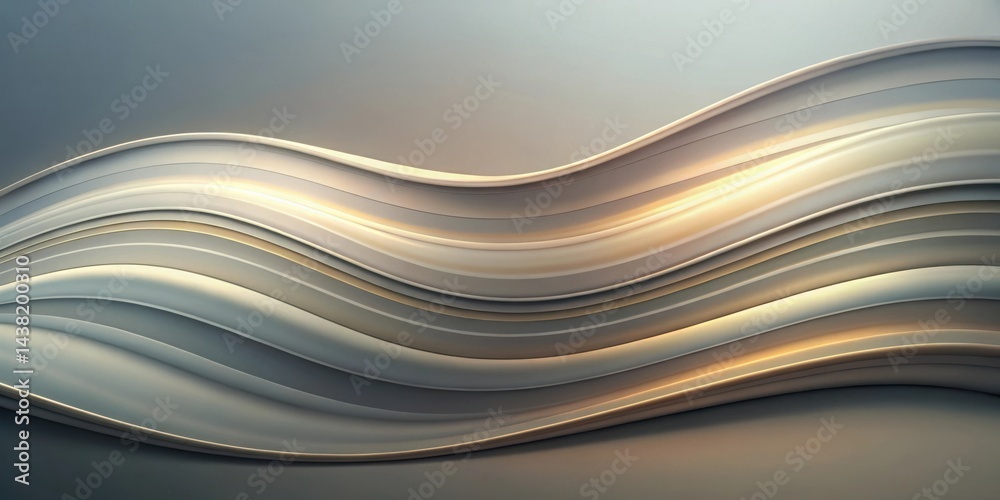 Obraz premium Abstract 3D Background of Intertwined Curved Lines with a Subtle Glow