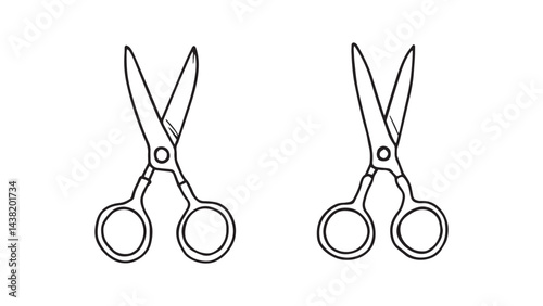 Herb scissors set line art